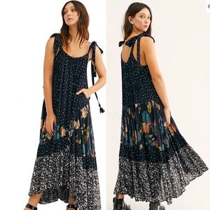 FREE PEOPLE Bare It All Printed Maxi Dress